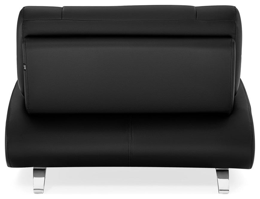 Modern Aspen Black Microfiber Leather Chair