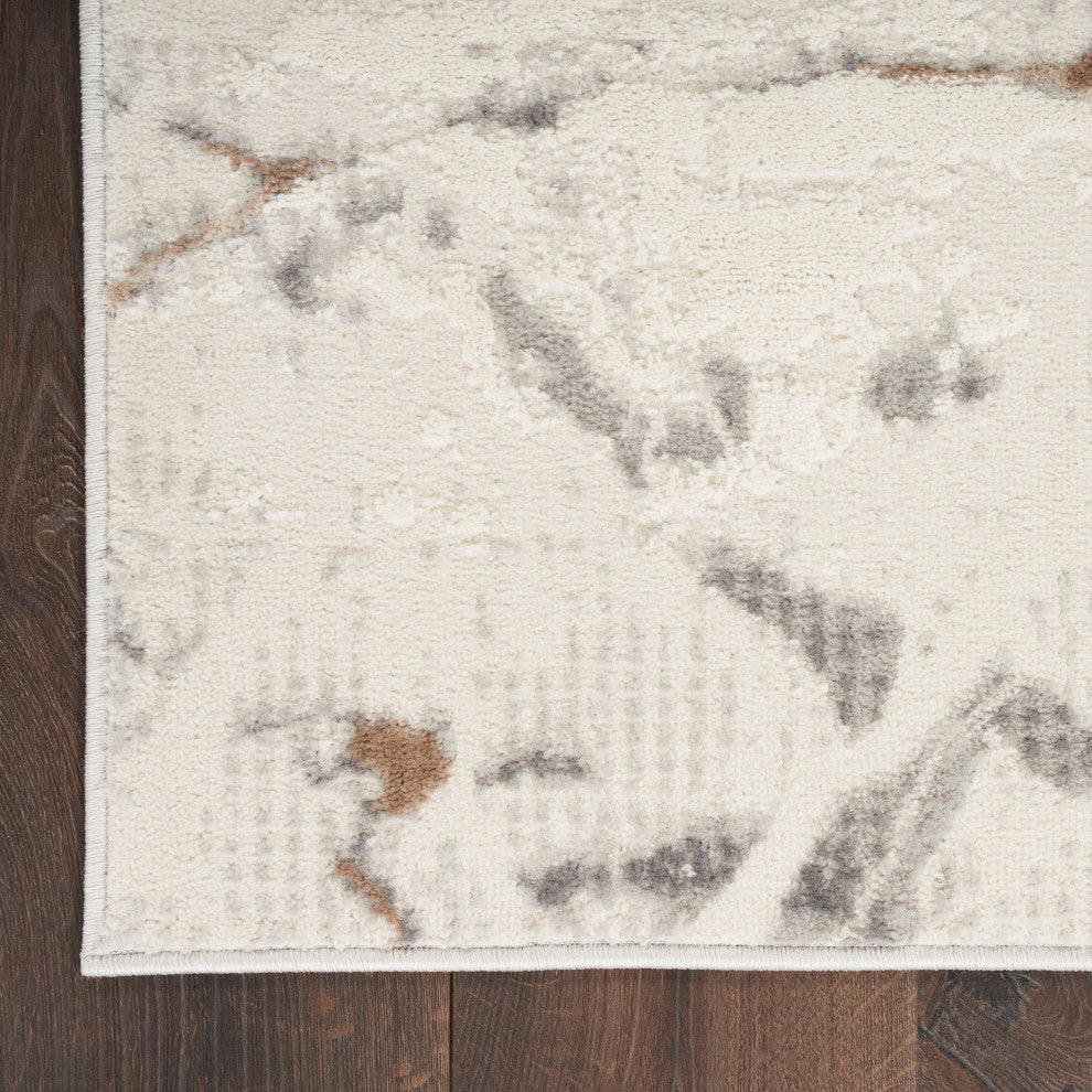 Nourison Elation 2' x 3' Ivory Grey Modern Indoor Area Rug