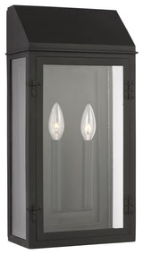 Hingham Large Outdoor Wall Lantern, Textured Black