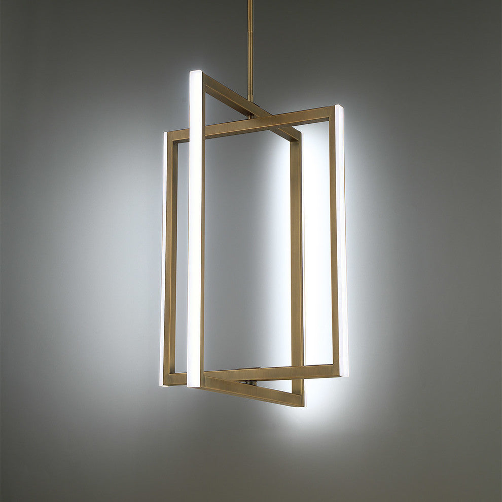 Portal 26" LED Pendant 3000K, Aged Brass