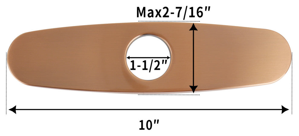 Copper Kitchen Sink Faucet Hole Cover Deck Plate Escutcheon - Lifetime Warranty
