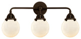 Beacon Bath Vanity Light, Oil Rubbed Bronze, Matte White, Matte White