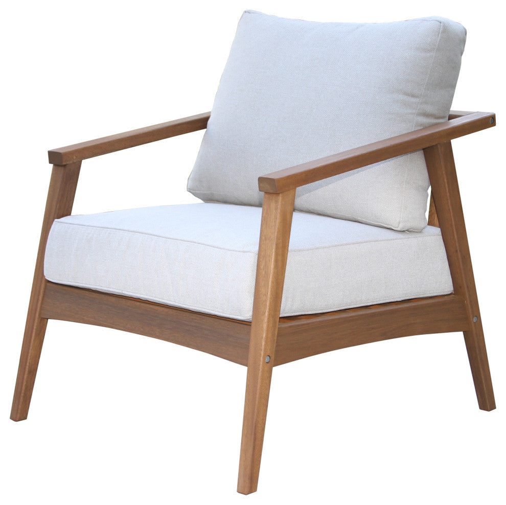 Eucalyptus 3-Piece Modern Seating Group With Square Accent Table