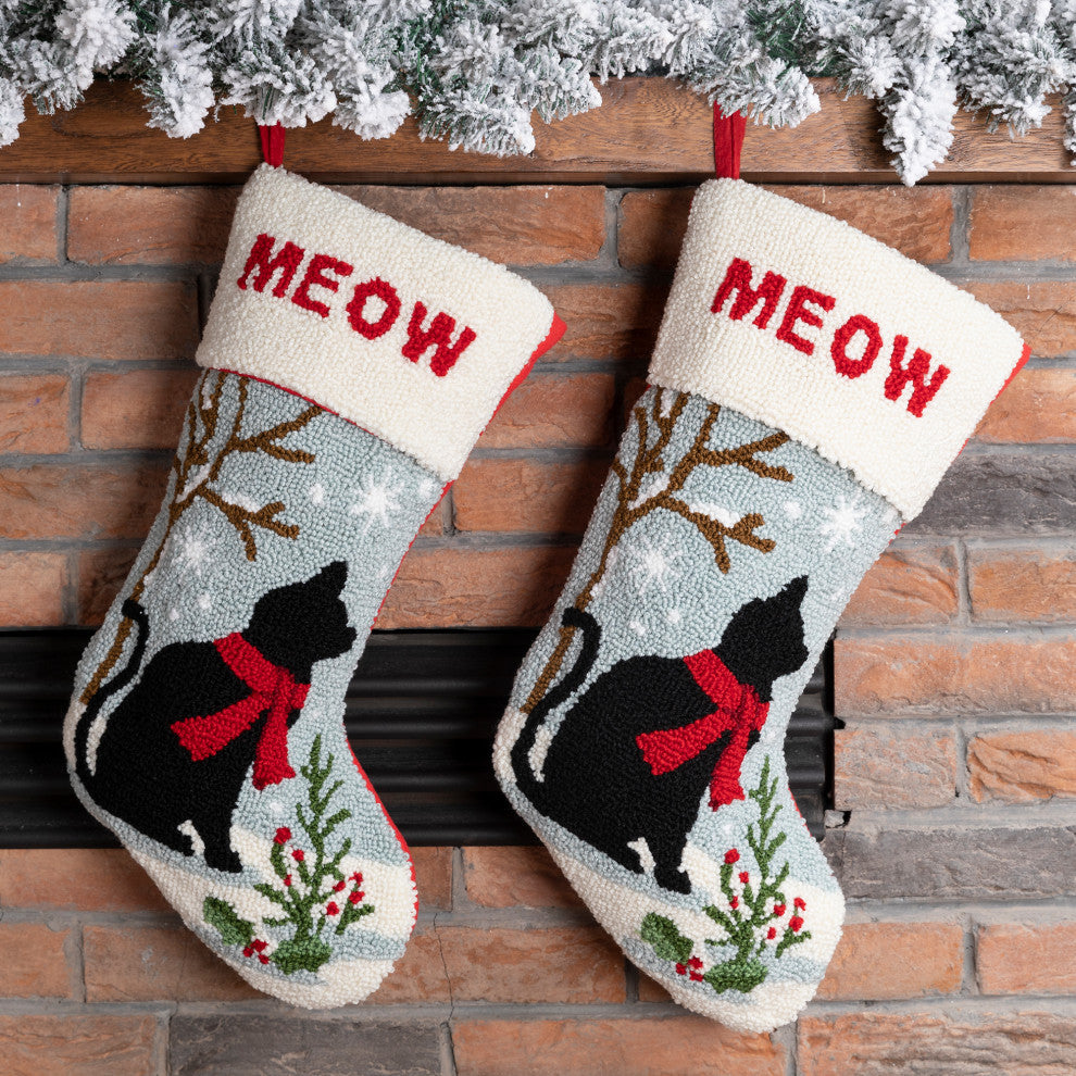 2-Pack 20"L Hooked Stocking, Cat