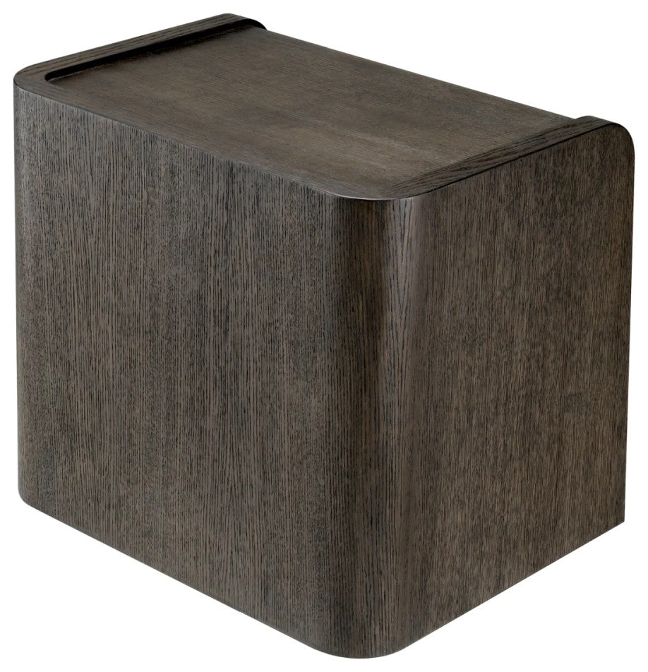 Oak 2-Drawer Nightstand, Eichholtz Joane, Black
