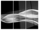 "Glittering Silver Pattern" Digital Metal Wall Art, 3 Panels, 36"x28"