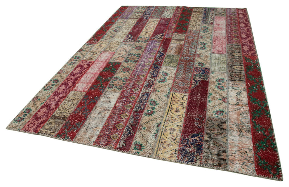 Rug N Carpet - Handmade Turkish 6' 8" x 10' 0" Unique Patchwork Area Rug