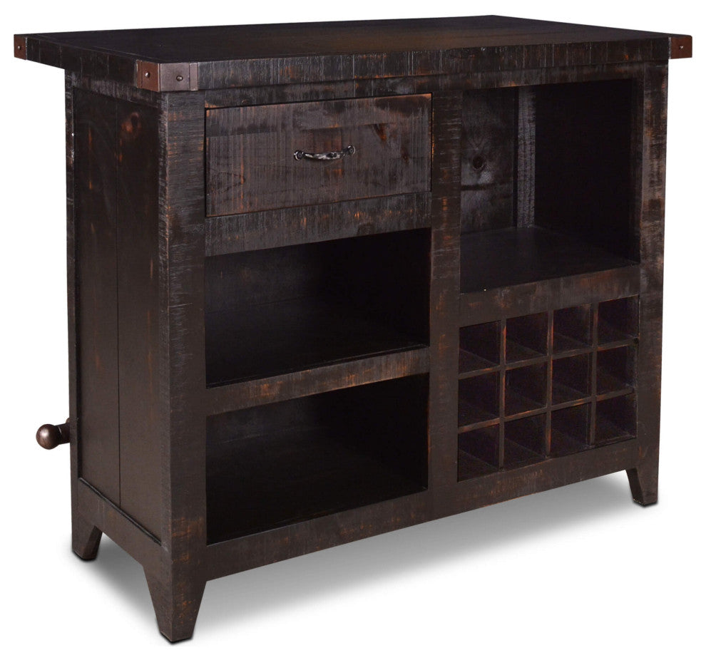Graphic 3 Piece Wine Bar Set 12 Bottle Storage