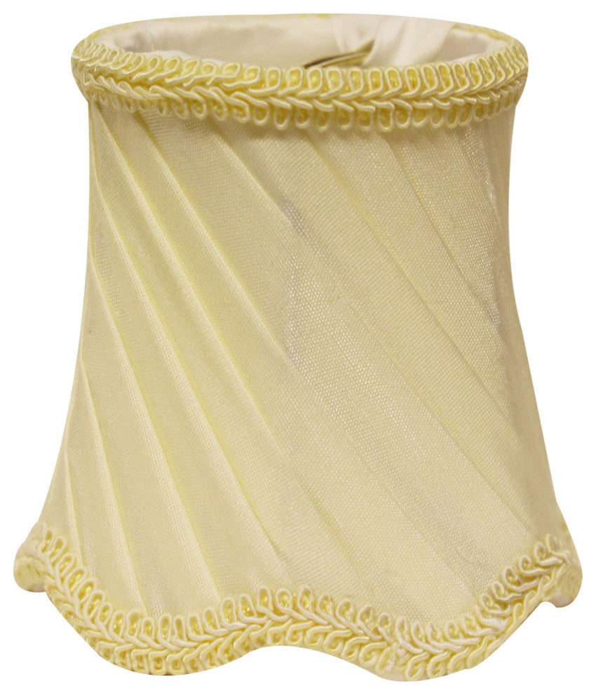 4" Slate Gray Swirled Set of 6 Chandelier Silk Lampshades