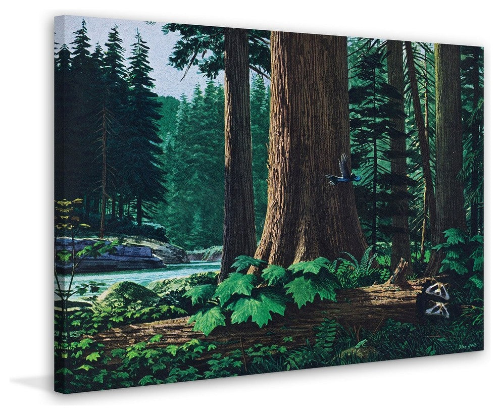 "Racoon Family" Painting Print on Wrapped Canvas