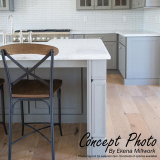 Richmond Fluted Cabinet Column (Top Block: 6", Bottom Block: 7"), Alder