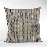 Plutus Blue Weave Stripe Luxury Throw Pillow, 16"x16"