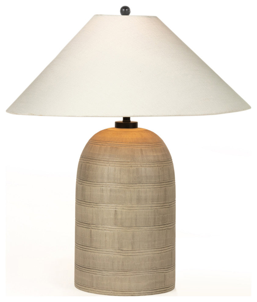 Brynner Table Lamp- Etched Silver