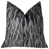 Plutus Wolf Fur Handmade Throw Pillow, (Double sided  20" x 30" Queen)