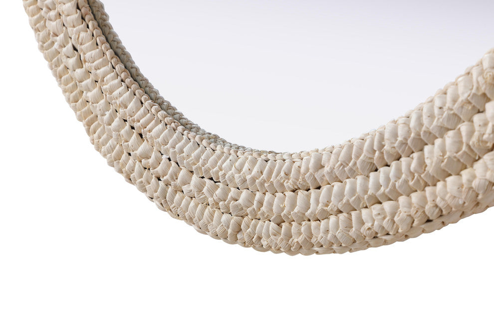 Elegant Lighting MR4C3642 Marlowe 36"W x 42"H Oval Flat Medium - Linen White