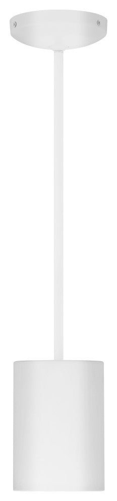 Pilson 7" Rod Pendant, Replaceable LED, Matte White