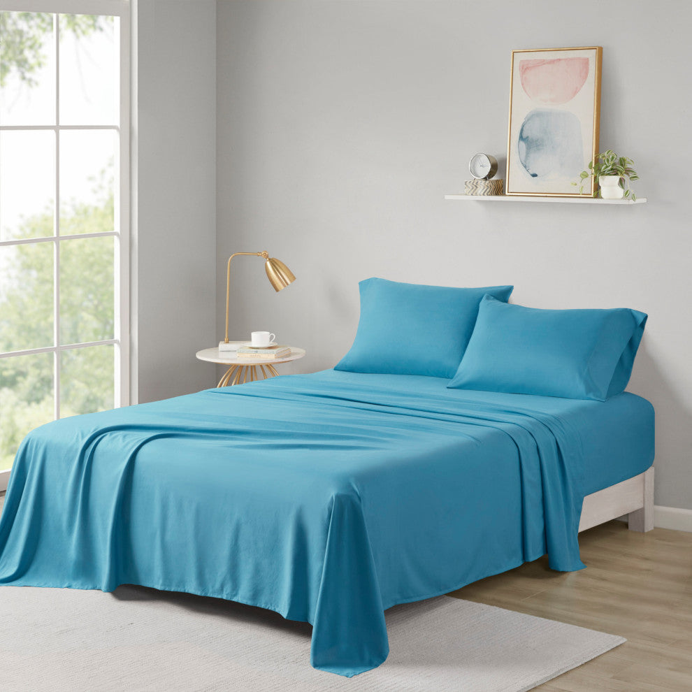 Intelligent Design Microfiber All Season Soft Touch Sheet Set, Teal