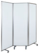 72"H x 24"W Mobile Magnetic Whiteboard Partition w/Lockable Casters, 3 sections