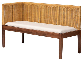 Paula Nautral Rattan 2-Piece Dining Nook Set