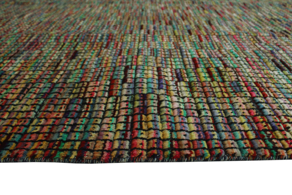 High-Low Chobi Albertyn Green Rug, 8'0x10'2