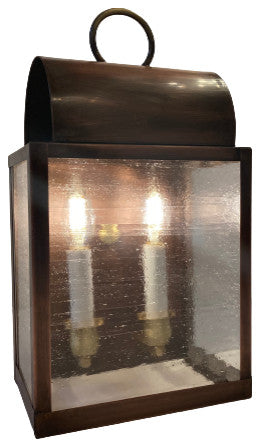 Abraham Lantern new lines. Wall Lamp. Solid copper. Handmade Made in USA.