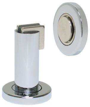 Modern Door Stop/Holder and Magnetic Catch, Polished Chrome