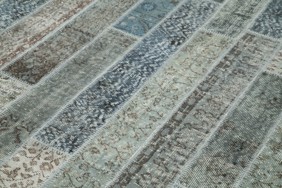 Rug N Carpet - Hand-Knotted Anatolian 6' 8" x 10' 0" Wool Patchwork Area Rug