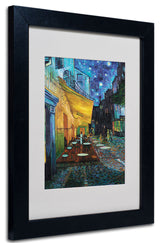 'Cafe Terrace' Matted Framed Canvas Art by Vincent van Gogh