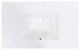 Viterbo 37"  Engineered stone Vanity Top in White with White Sink