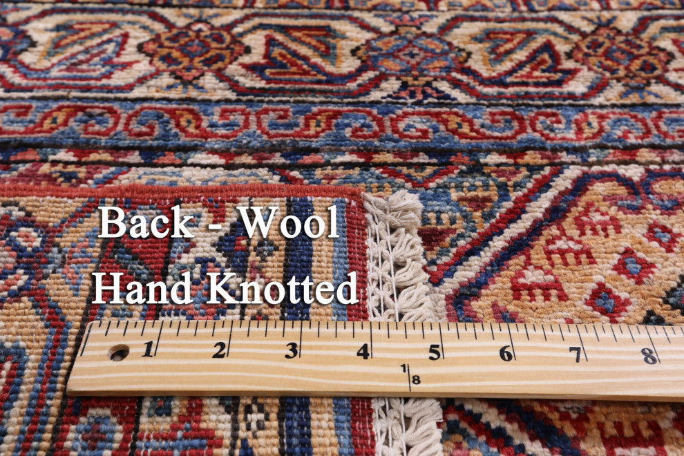 Hand-Knotted Khorjin Super Kazak Runner Rug 2' 6" X 9' 9" Q7593