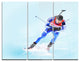 "Professional Male Skier" Digital Metal Wall Art, 3 Panels, 36"x28"