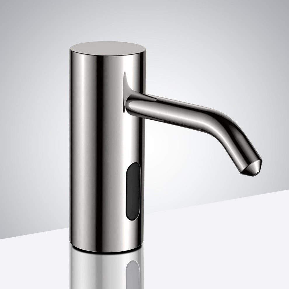 Wella Brass Deck Mount Brushed Nickel Commercial Motion Sensor Liquid Soap