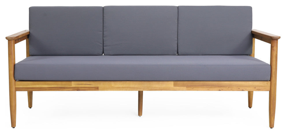 Salton Outdoor Acacia Wood 3-Seater Sofa