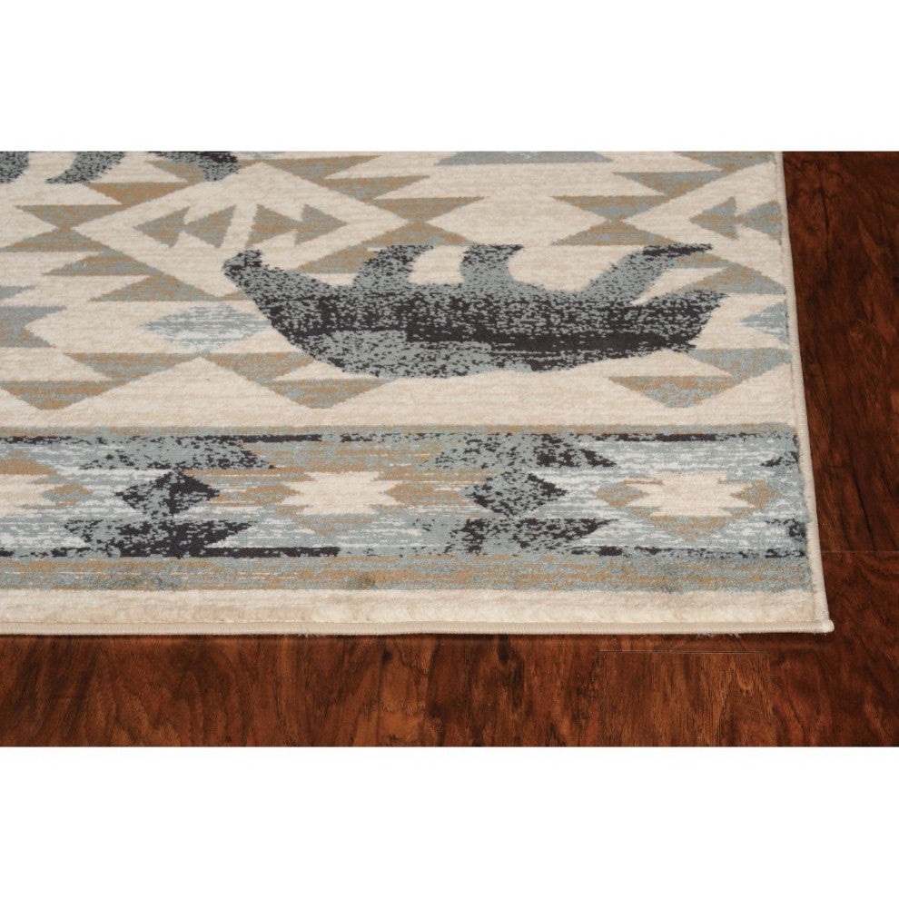 KAS Chester 5634 Ivory/Blue Montana Area Rug, 5'x8'