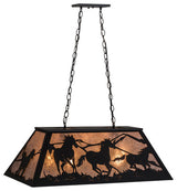 33 Long Running Horses Oblong Pendant