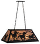 33 Long Running Horses Oblong Pendant