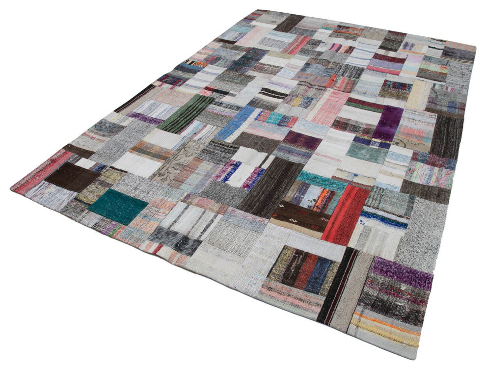 Rug N Carpet - Handmade Turkish 6' 10'' x 10' 0'' Vintage Patchwork Kilim Rug
