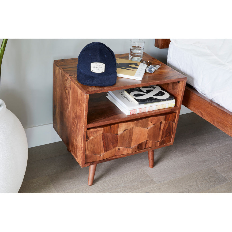 O2 Nightstand Brown