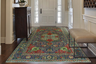 Fine Vintage Distressed Raedpath Navy/Beige Rug, 6'9 x 9'6
