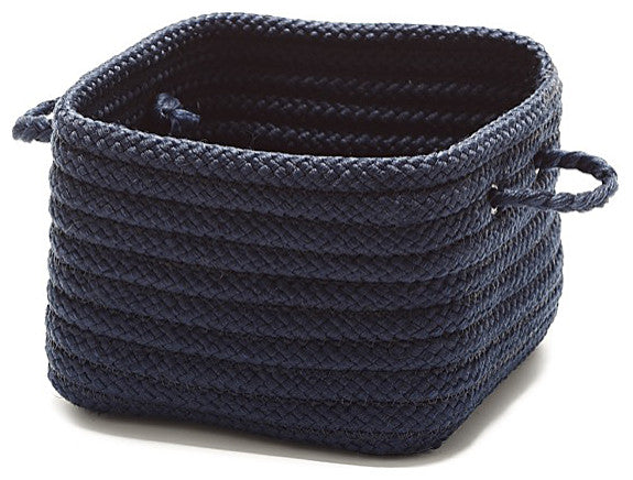 Colonial Mills Basket Simply Home Shelf Storage Navy Square