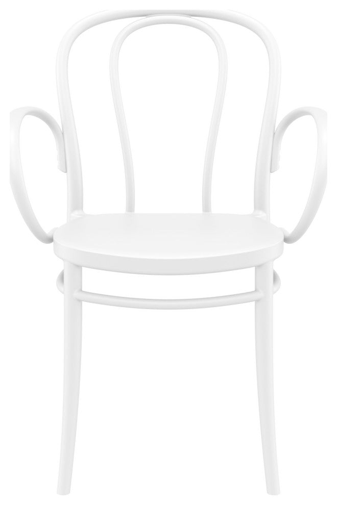 Victor XL Resin Outdoor Arm Chair White, Set of 2