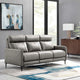 Sofa, Leather, Gray, Modern, Living Lounge Room Hotel Lobby Hospitality