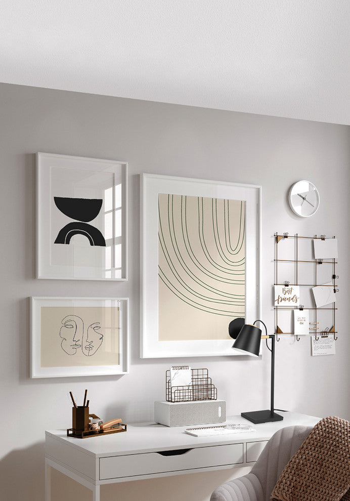Lacey Table Lamp, Structured Black Finish, Black and White Shade