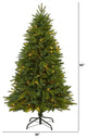 6' Snow Tipped Portland Spruce Christmas Tree/Frosted Berries 300 LED Lights