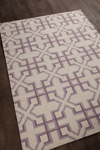 Lima Contemporary Area Rug, White and Lavender, 3'x5'