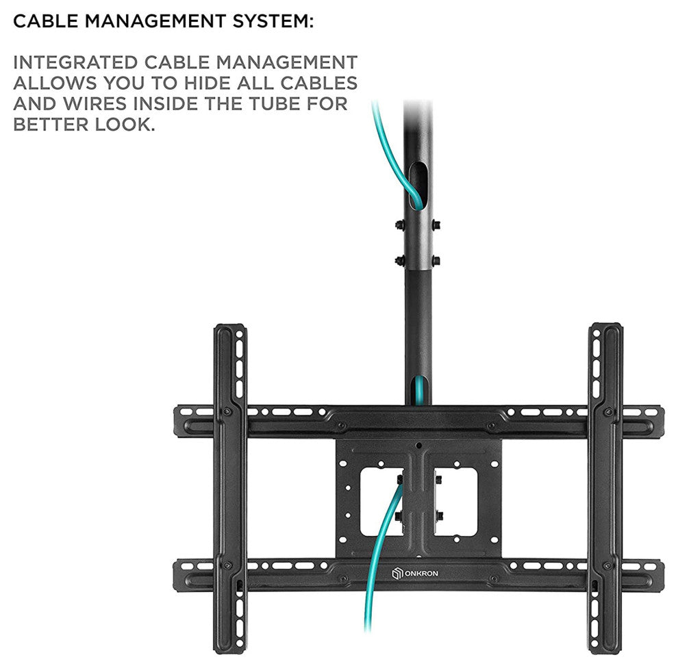 ONKRON Ceiling TV Mount Hanging TV Bracket for 32'' - 70'' TVs up to 150 lbs