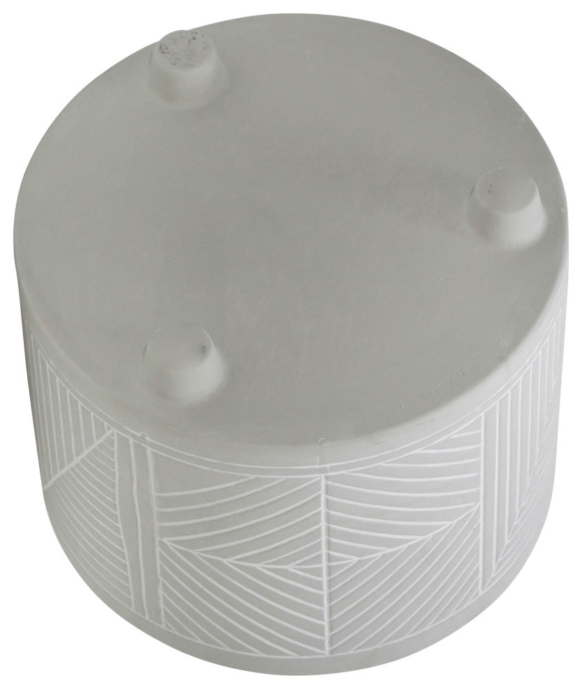 2-Piece Set Ceramic Diamond Footed Planter, Gray