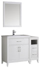 Fresca Cambridge 42" White Traditional Bathroom Vanity With Mirror