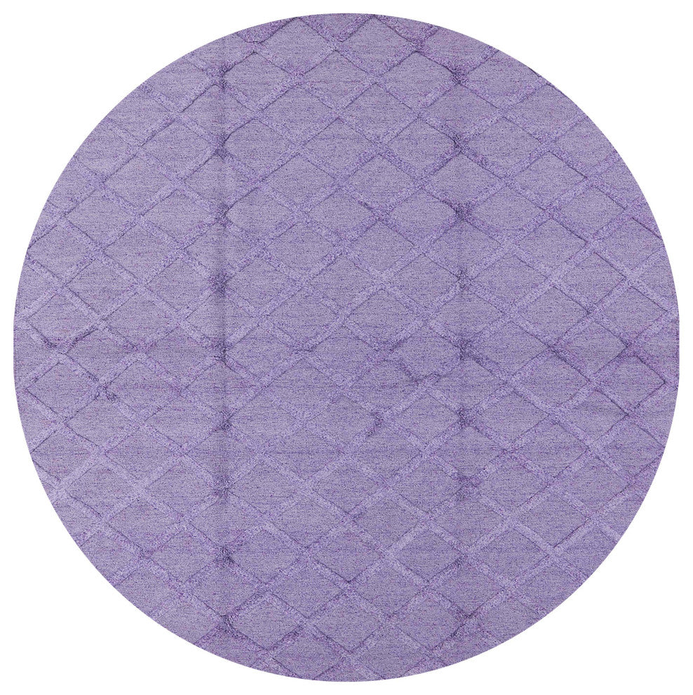 Ahgly Company Indoor Round Mid-Century Modern Area Rugs, 6' Round