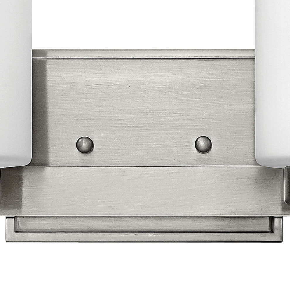 Hinkley Miley Small Two Light Vanity, Brushed Nickel